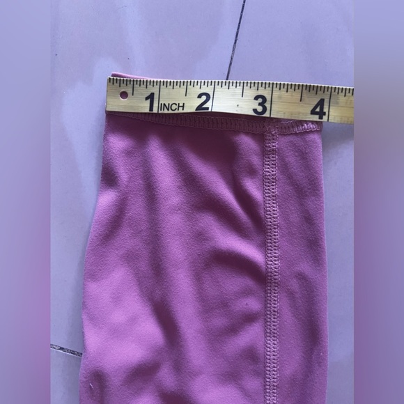 Moyooga Womens Peach Color Ribbed Paneled Activewear Workout Leggings Size Small - Picture 14 of 16